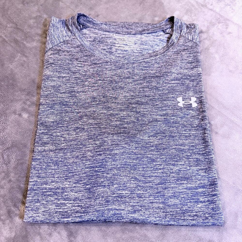 Under Armour Tech Tee Men 3XL Big & Tall Blue Gray Heathered Loose Activewear
